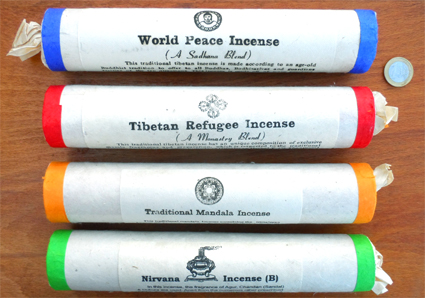 incenso tibetano in 4 profumi